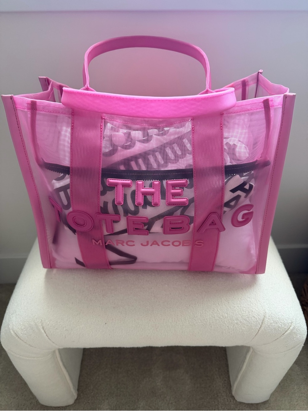 Marc Jacobs Pink Transparent 'The Tote Bag'